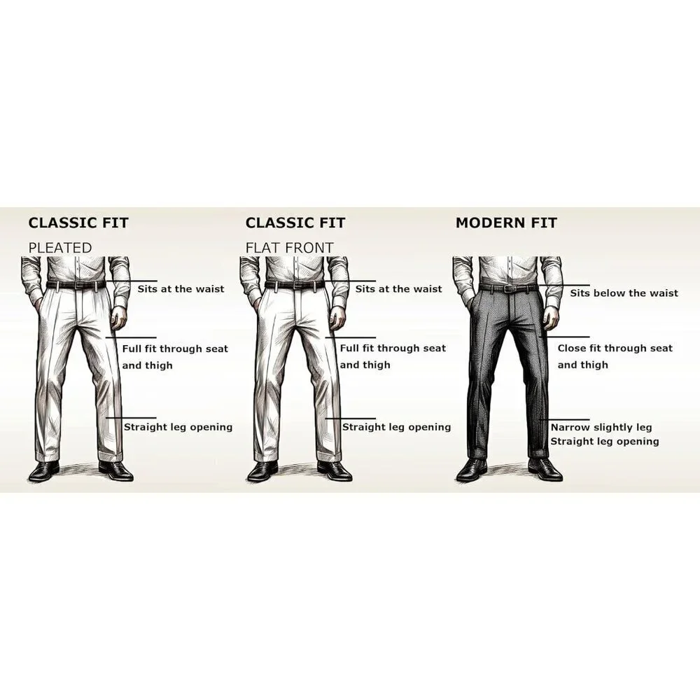 Men's Classic Fit Flex Waist Flat Front Dress Pant